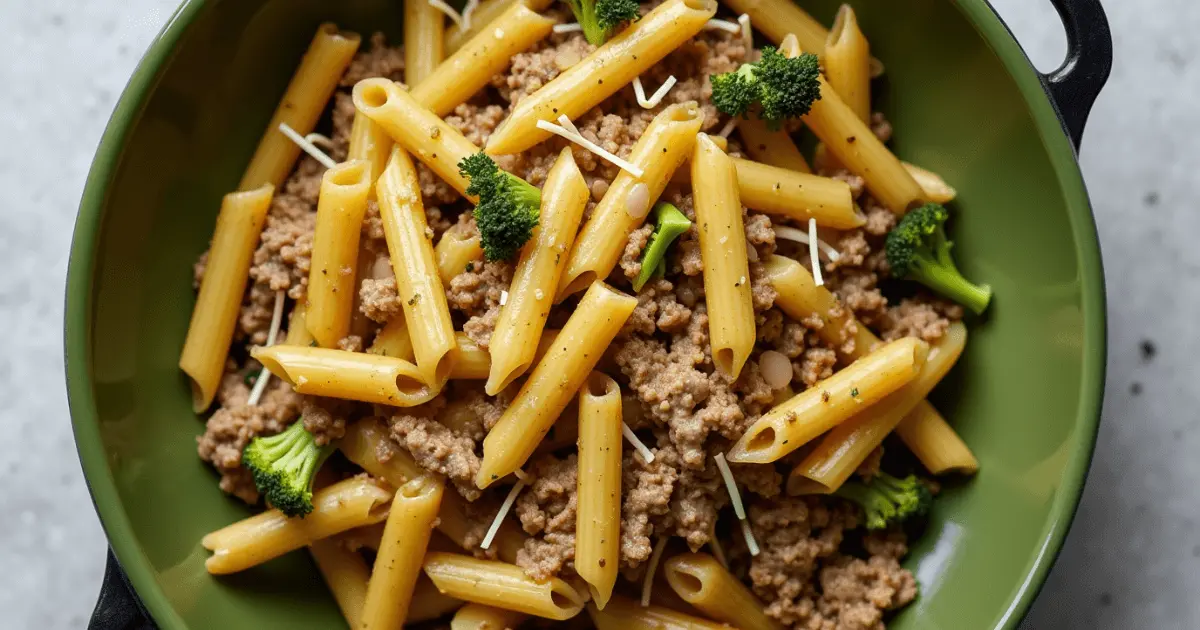 ground beef pasta recipes no tomato sauce