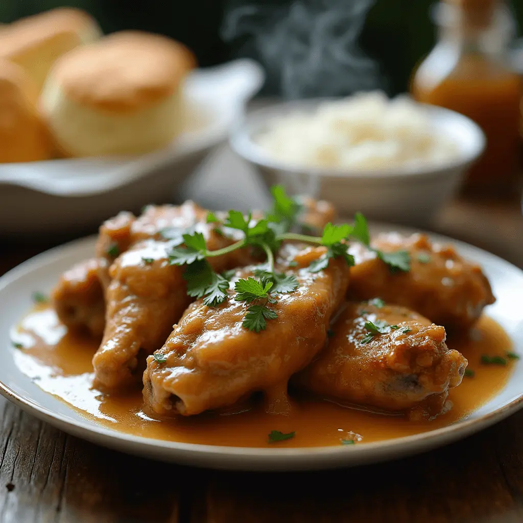 simple smothered turkey wings recipe