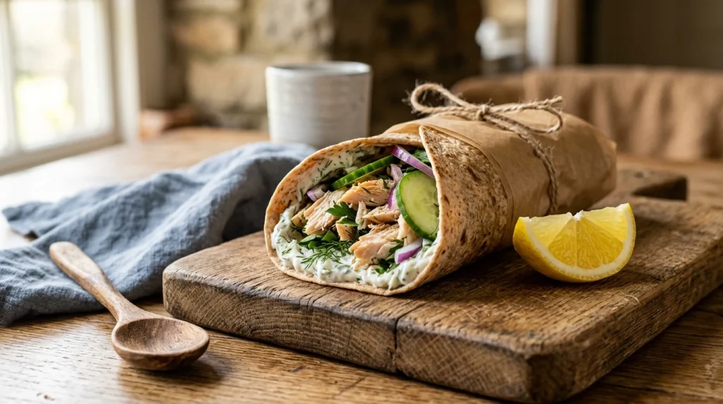 Greek Yogurt Herb Chicken Wrap