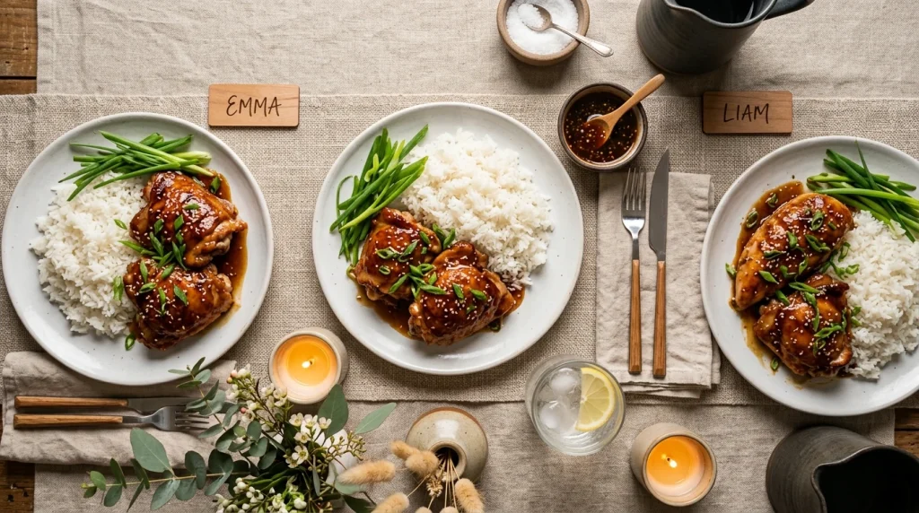 Honey Garlic Chicken Serving