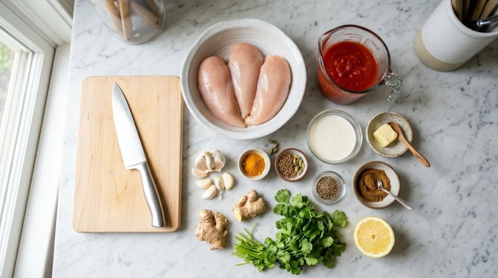 butter chicken Ingredients