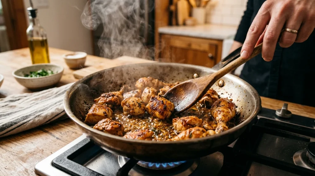 butter chicken Making
