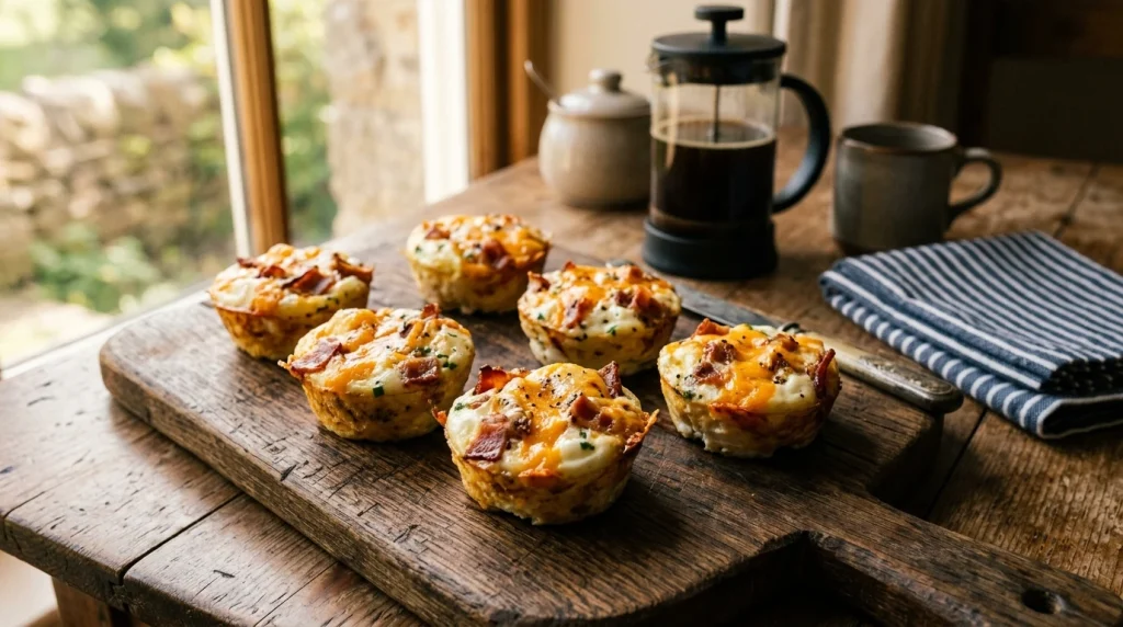 Bacon cheddar egg white