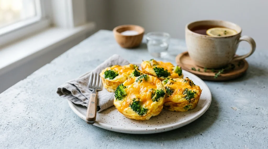 Broccoli Cheddar egg Bites