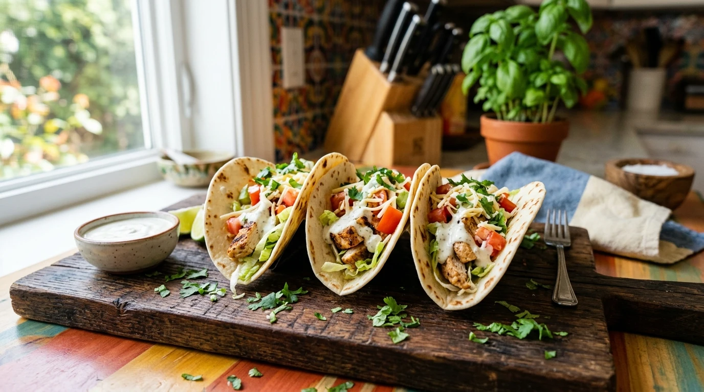Chicken Ranch Tacos Tonight Simple, Saucy & Done in Under 30 Minutes