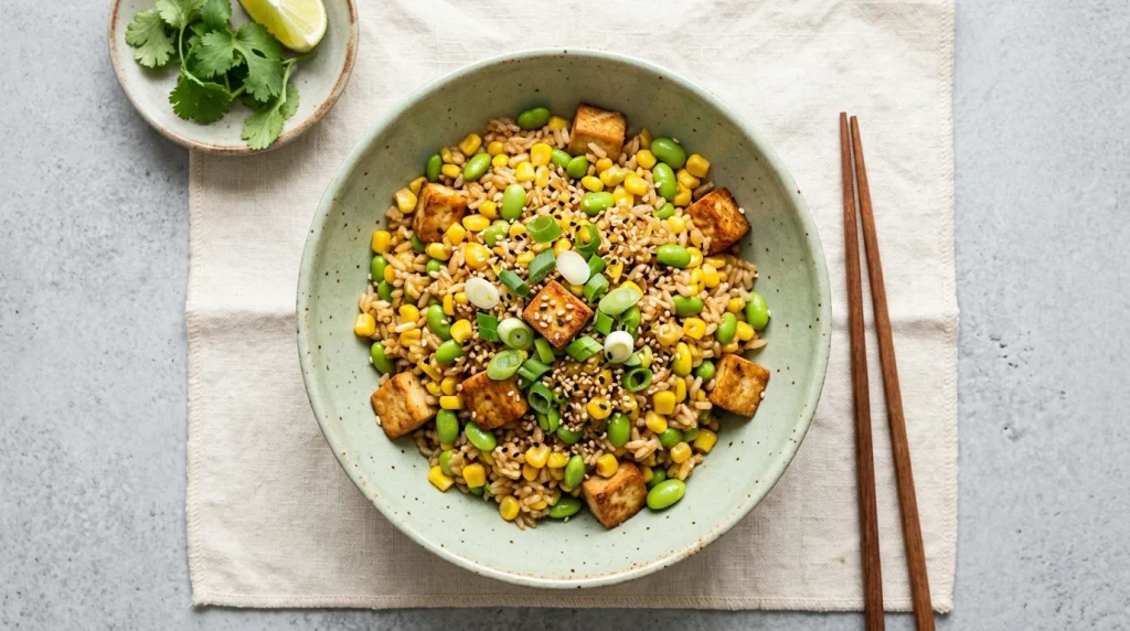 Fresh Edamame Corn Rice