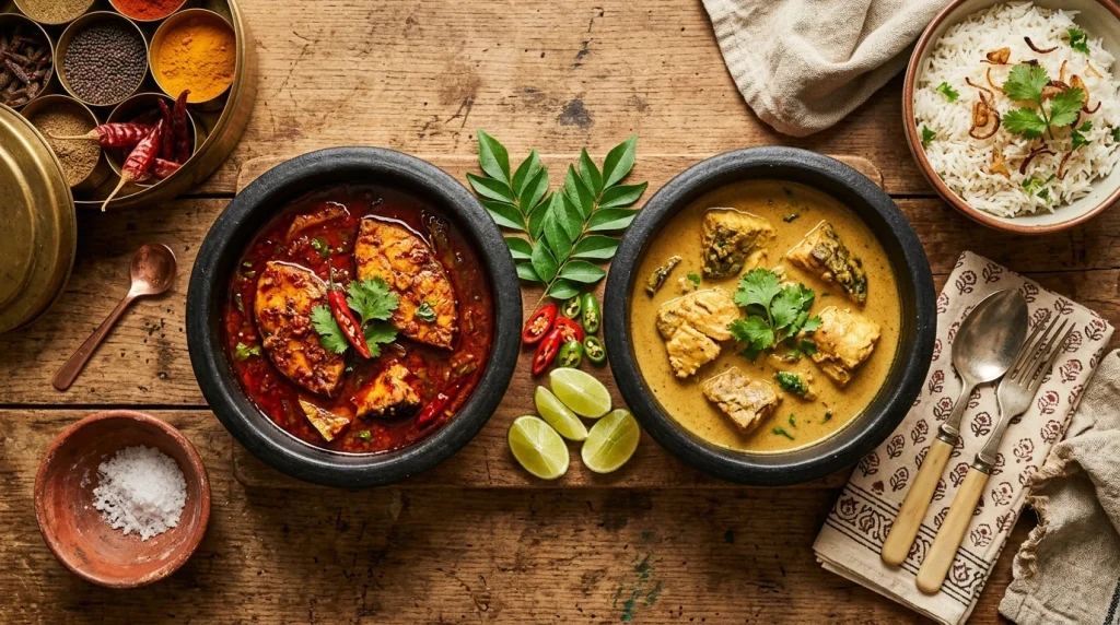 Goan fish curry variatons