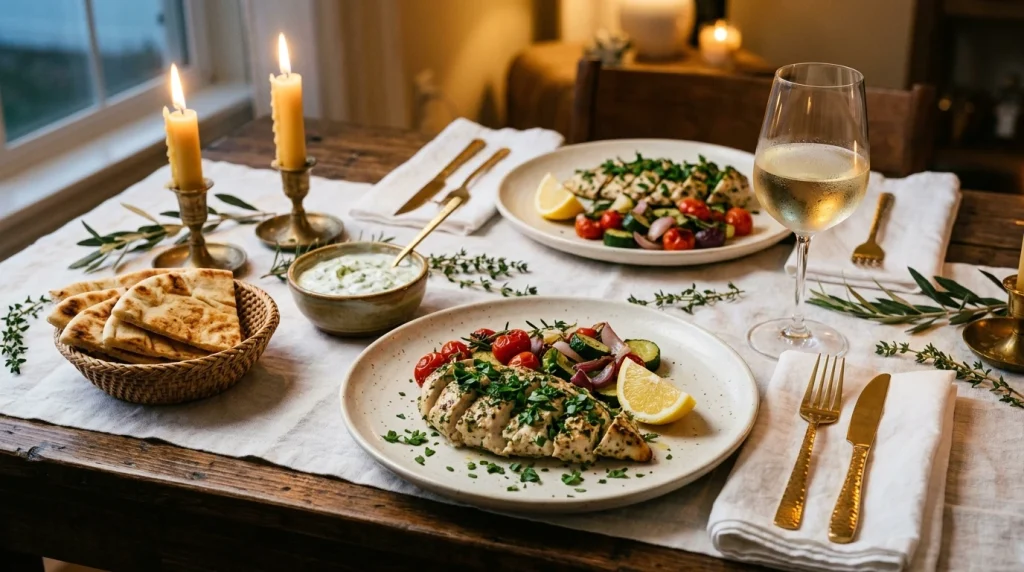 Greek yogurt chicken serving