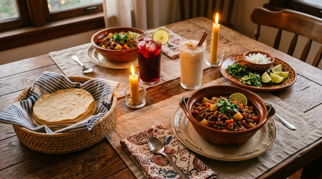 Mexican picadillo servings