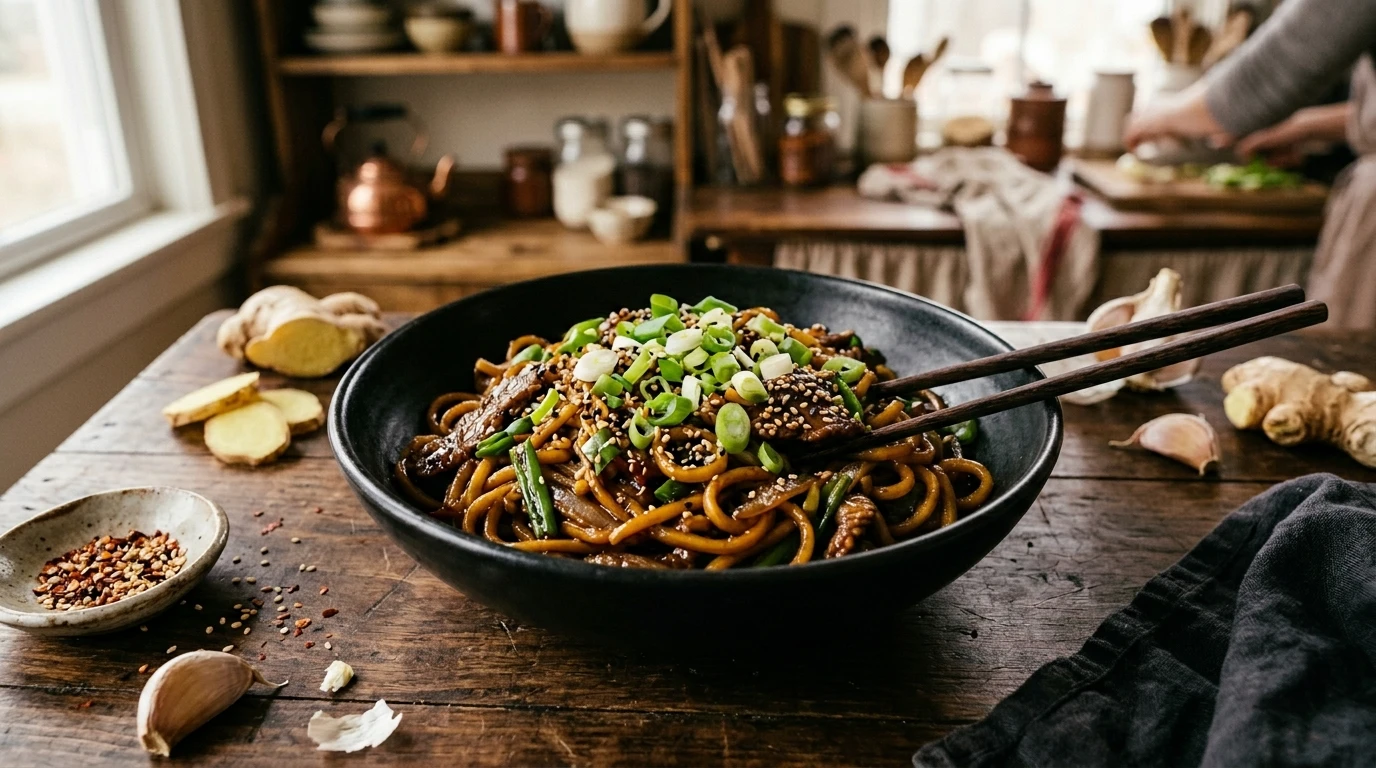 Mongolian Noodles: Simple Sauce With 6 Ingredients You Already Have