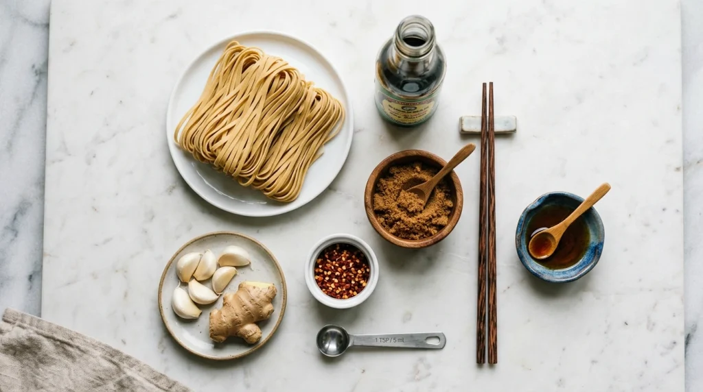 Mongolian noodle ingredients