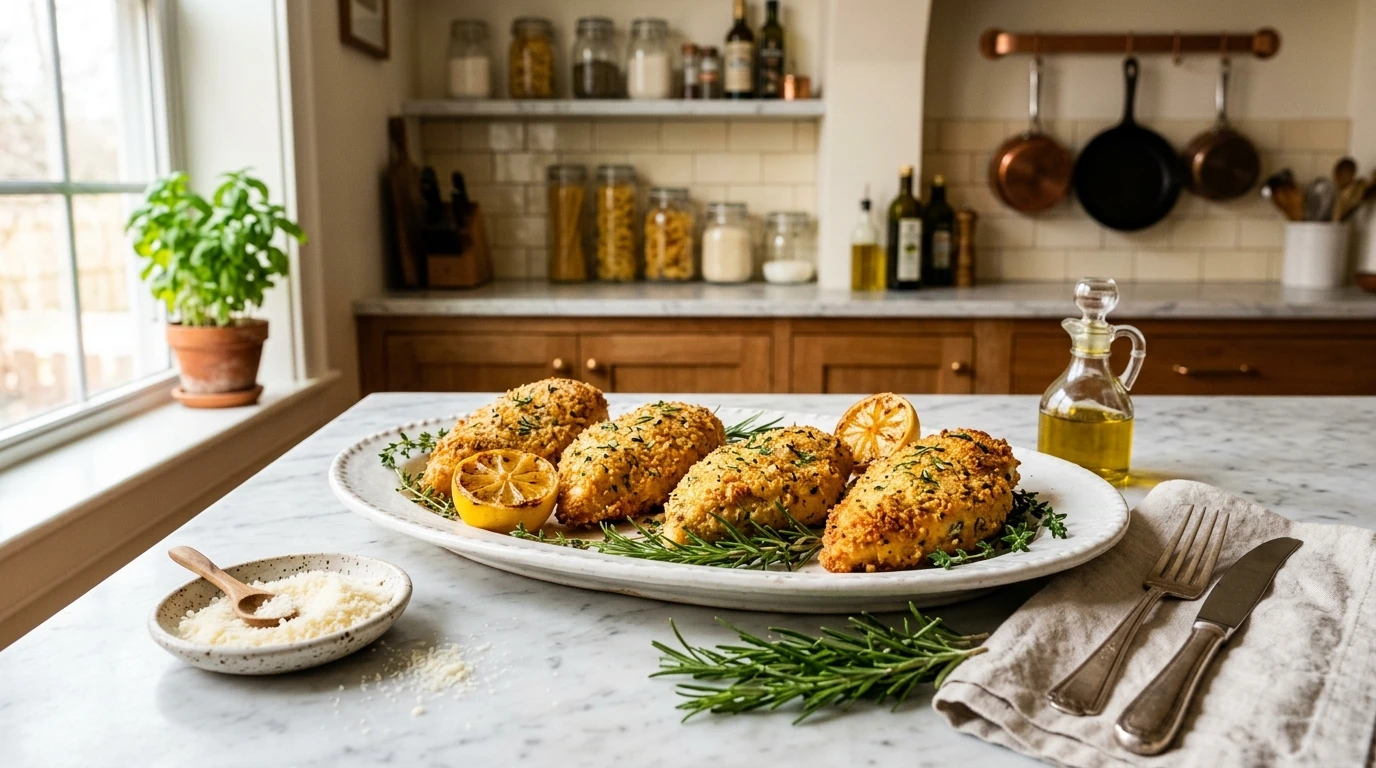 Parmesan Crusted Chicken: Simple 5-Ingredient Recipe With Golden Crunch