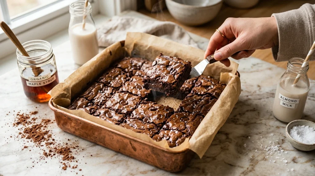 Protein Vegan Brownies final touch