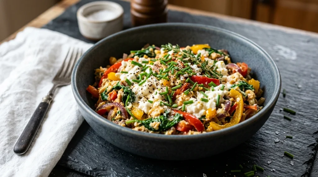 Savory Cottage Cheese Bowl