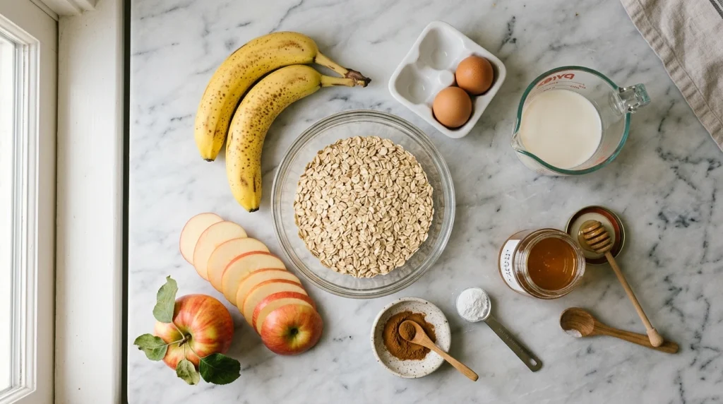 baked oatmeal Ingredients