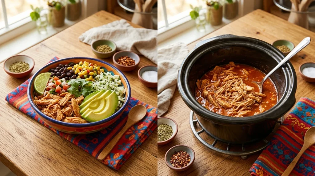 chicken burrito bowl variation