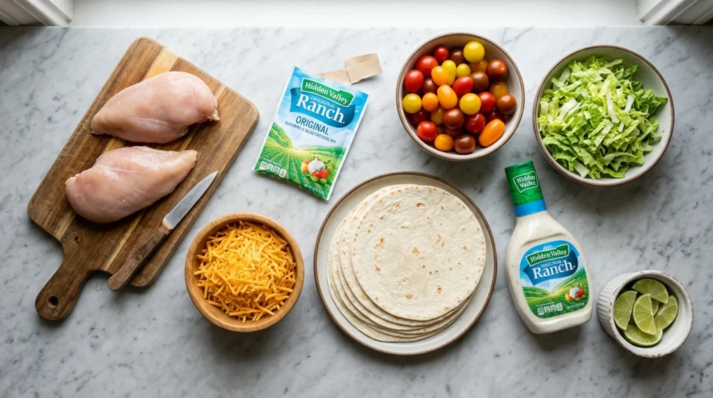 chicken ranch taco Ingredients