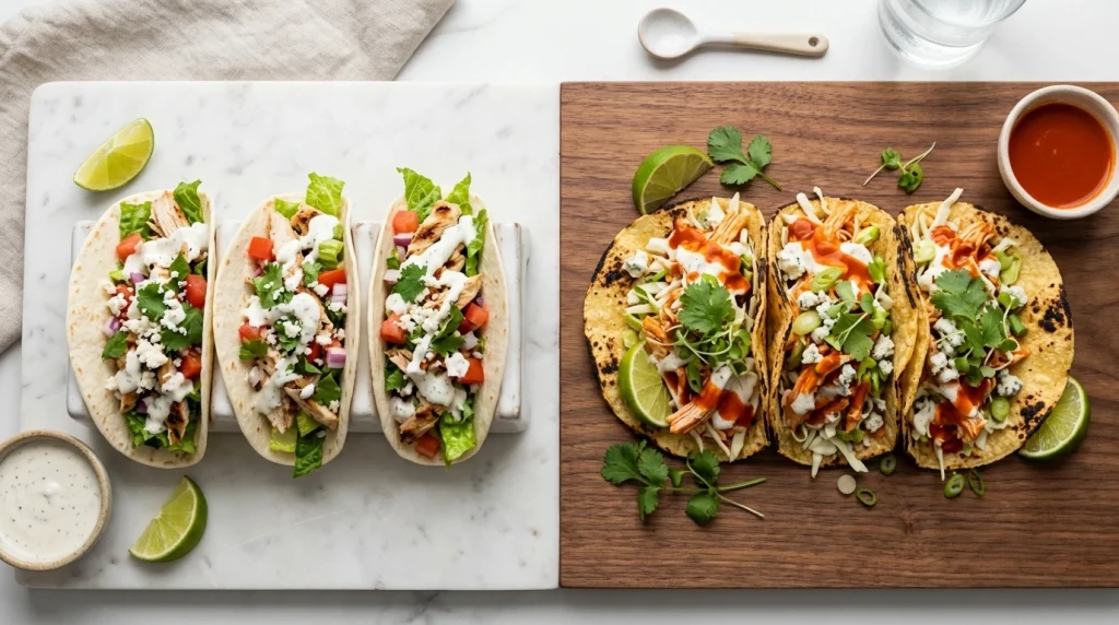chicken ranch taco variations