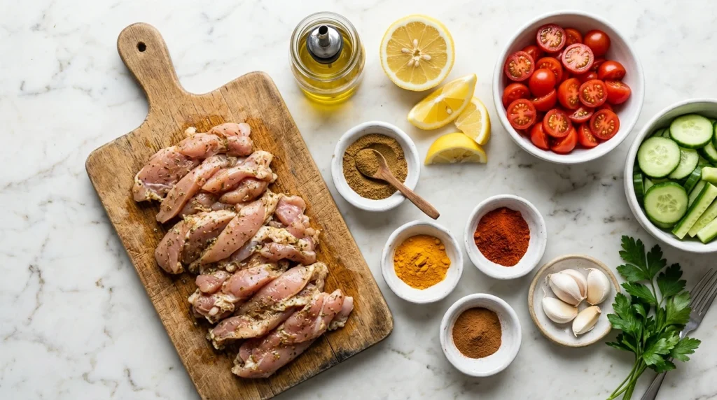 chicken shawarma bowl Ingredients