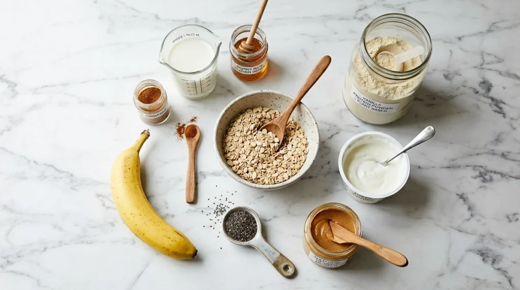 creamy overnight oats Ingredients