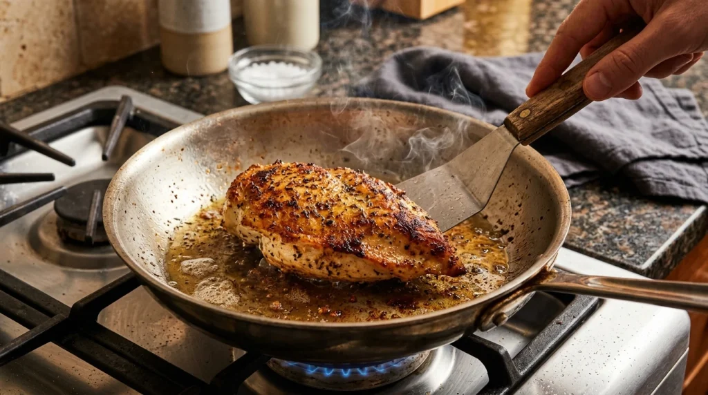 glazed chicken making