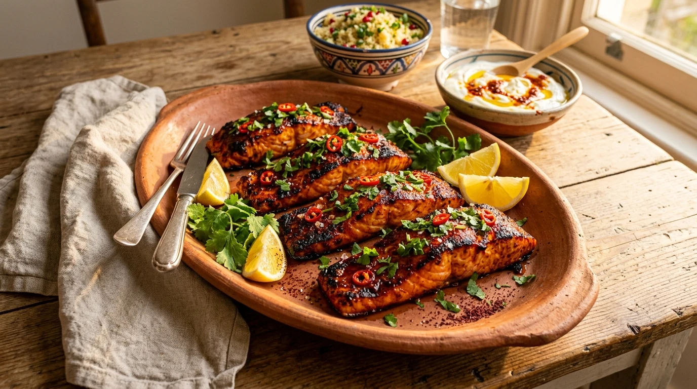Harissa Salmon Ready Before You Can Even Think About Ordering Takeout
