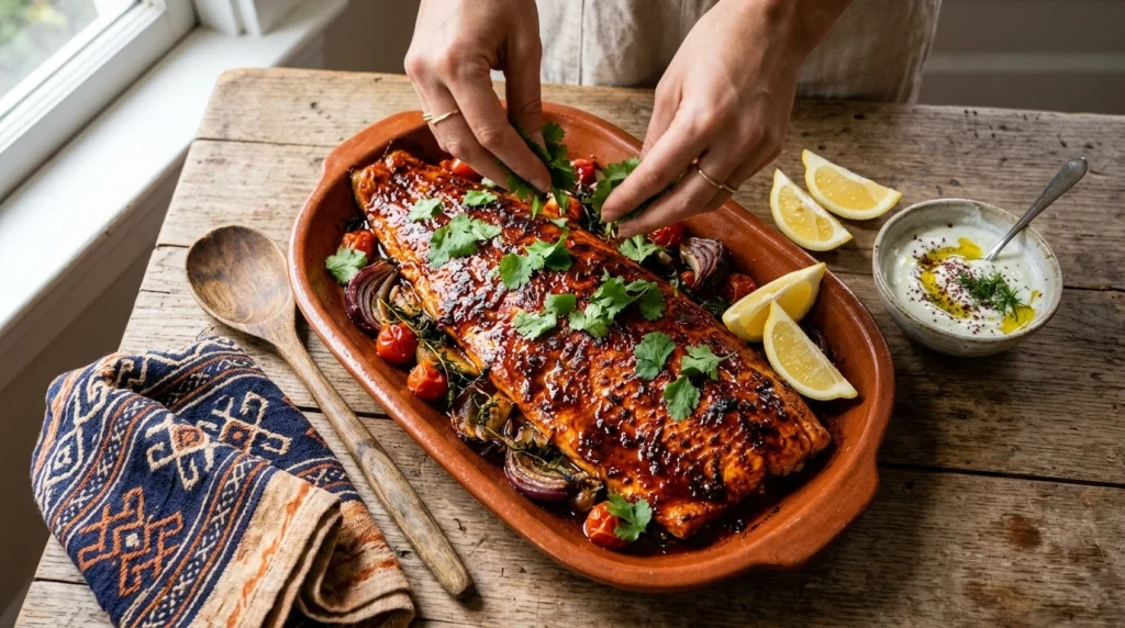 harissa salmon finished