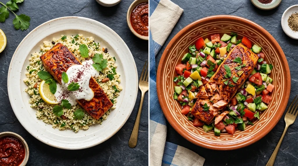 harissa salmon variations
