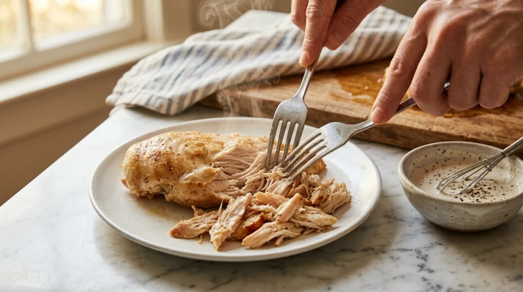 high protein chicken salad making
