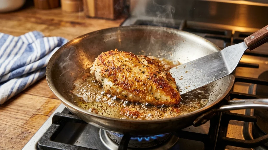 parmesan crusted chicken making