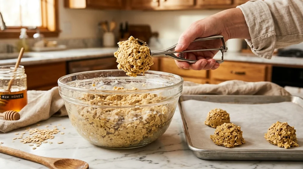 protein greek yogurt cookies making