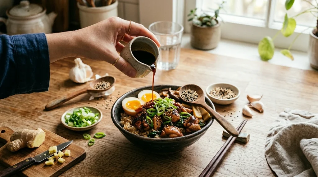 shoyu chicken final touching
