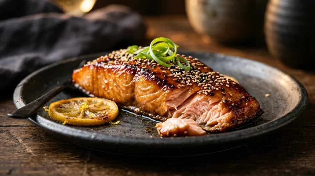 single baked miso salmon