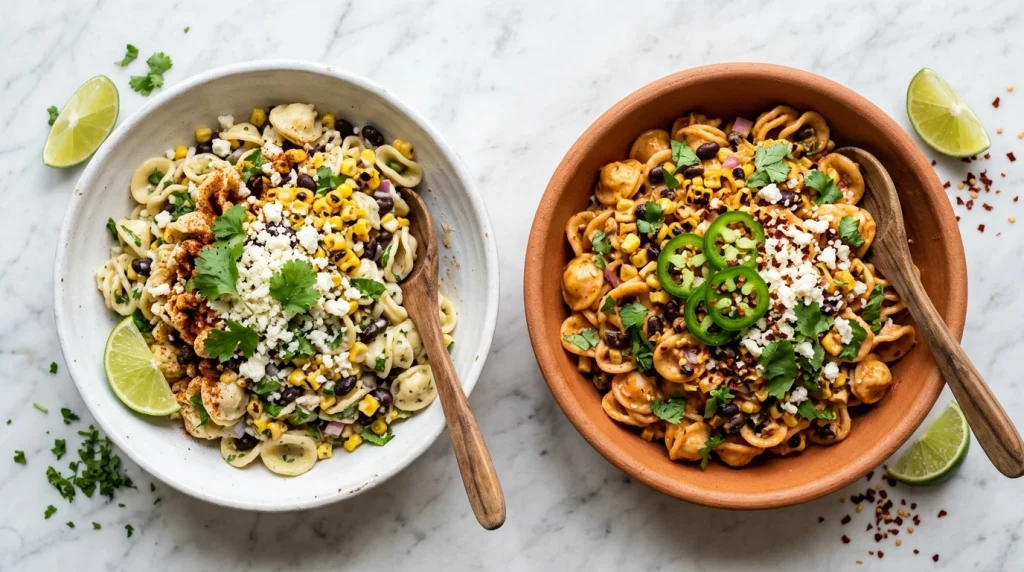 street corn pasta salad variations