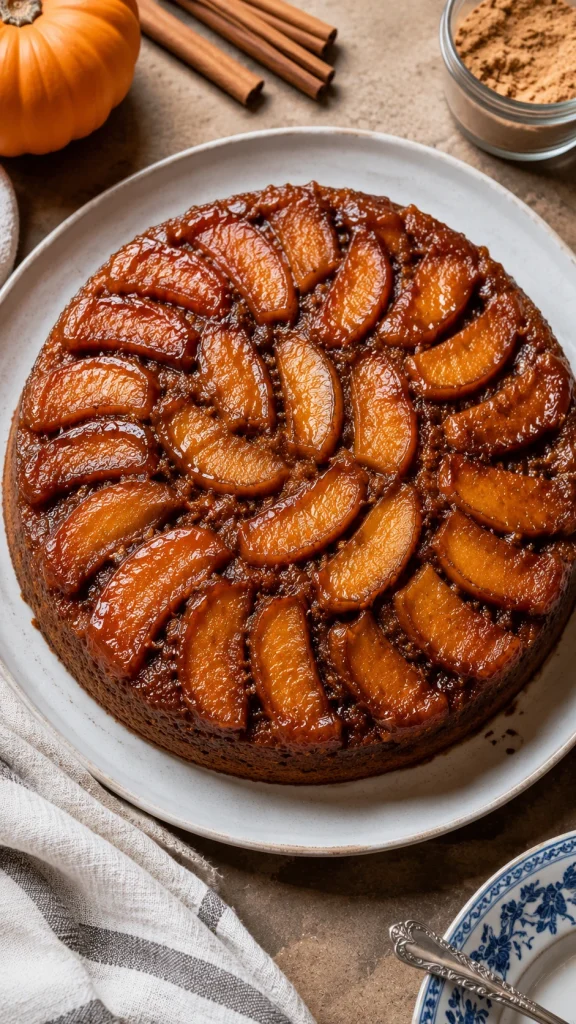 Pumpkin Spice Upside Down full Cake