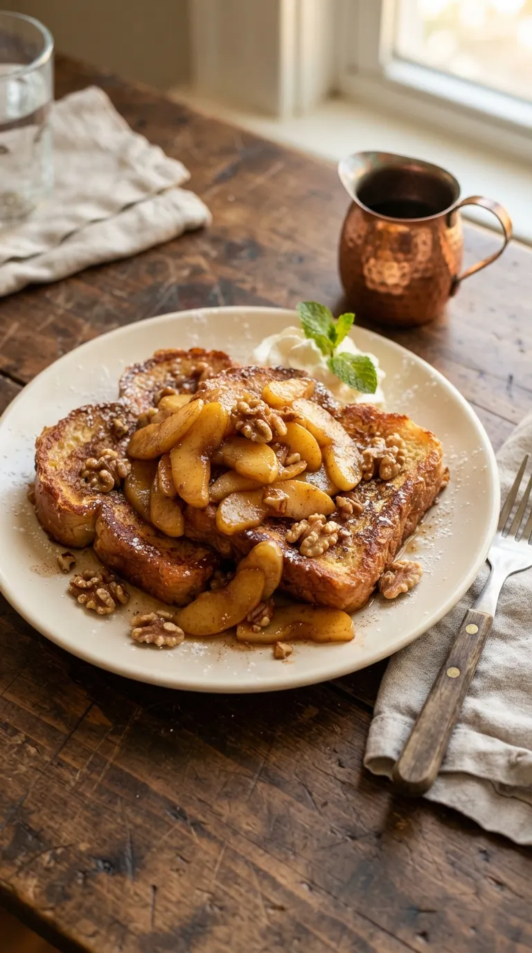Aesthetic brunch spread ideas Apple Walnut French Toast