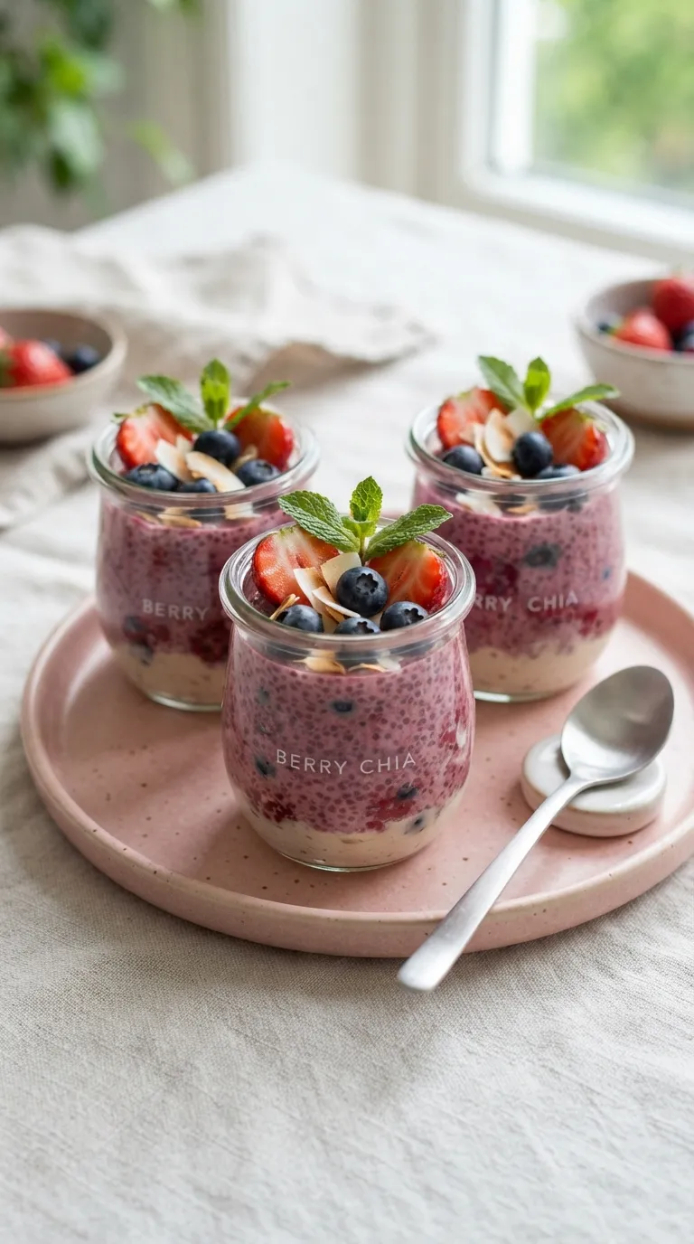 Aesthetic brunch spread ideas Berry Chia Cups