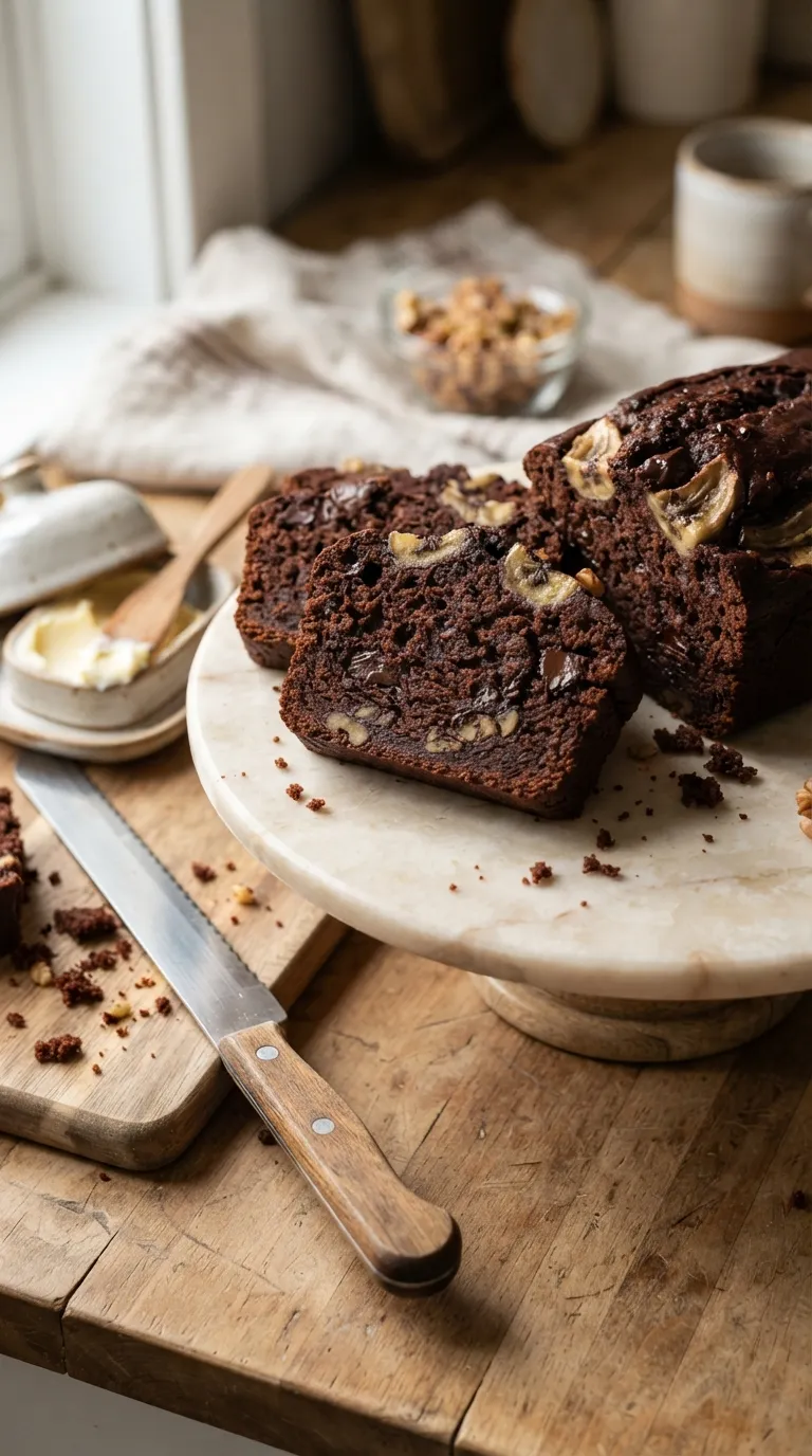 Aesthetic brunch spread ideas Chocolate Banana Bread