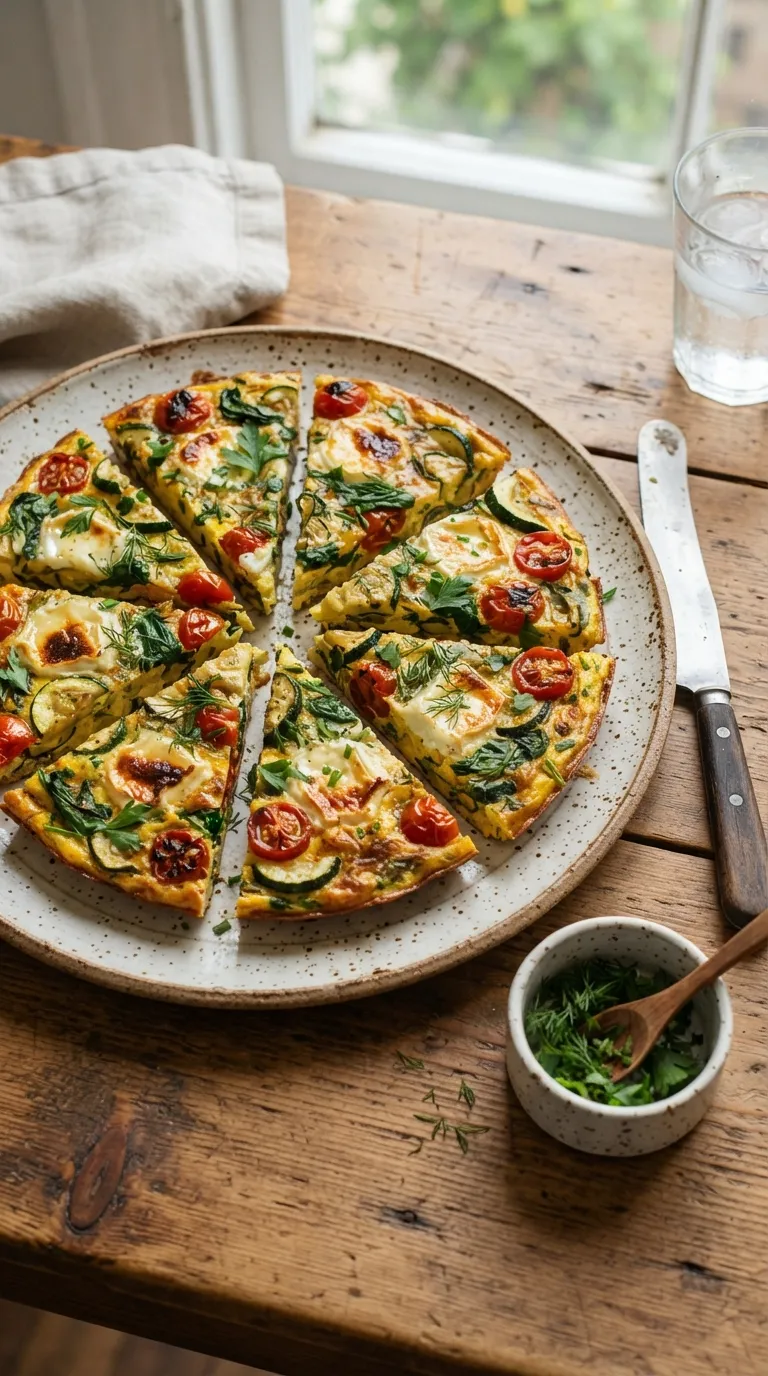 Aesthetic brunch spread ideas Garden Vegetable Frittata