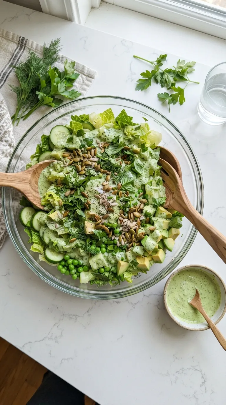 Aesthetic brunch spread ideas Green Goddess Salad