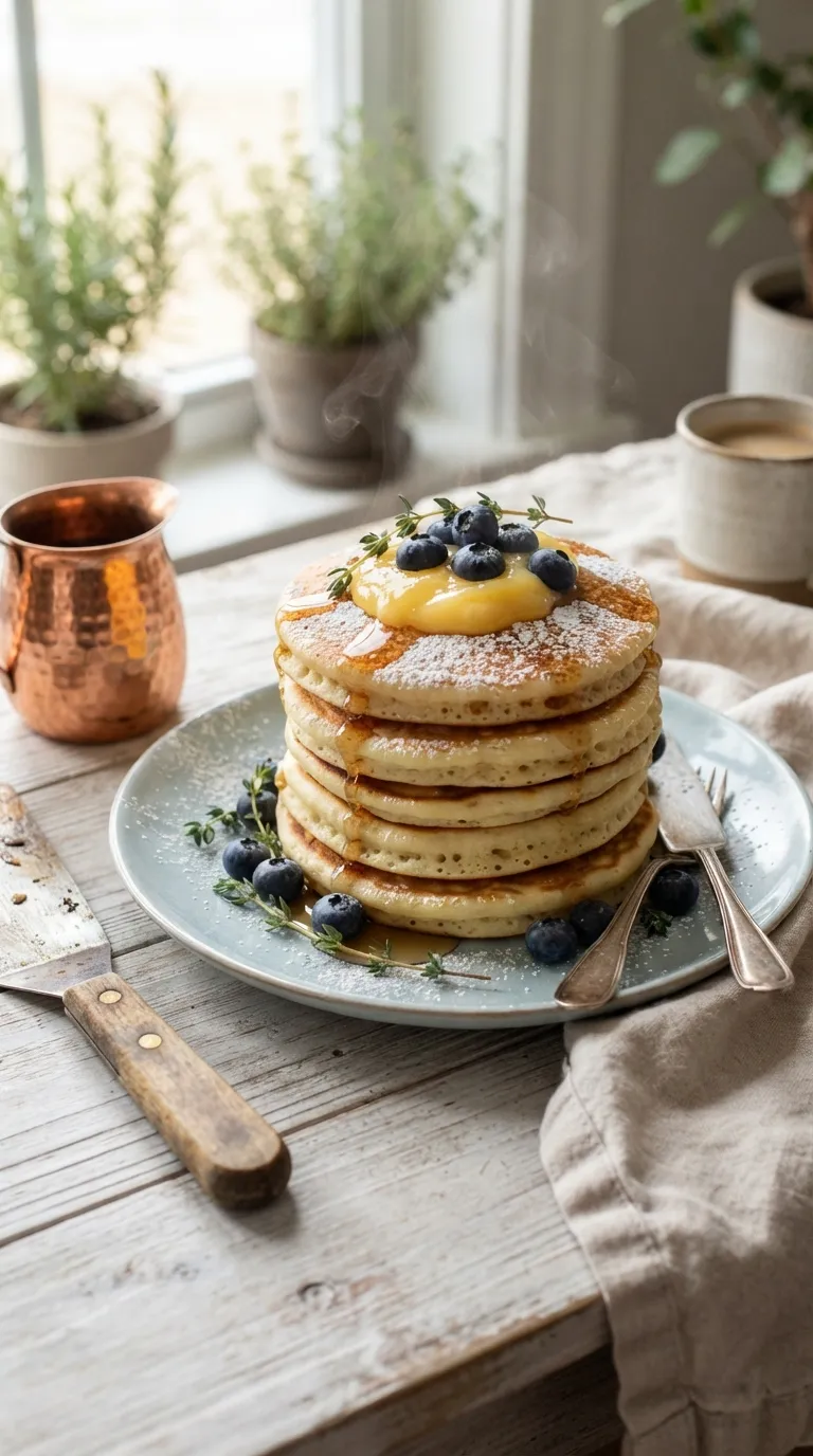 Aesthetic brunch spread ideas Lemon Ricotta Pancakes