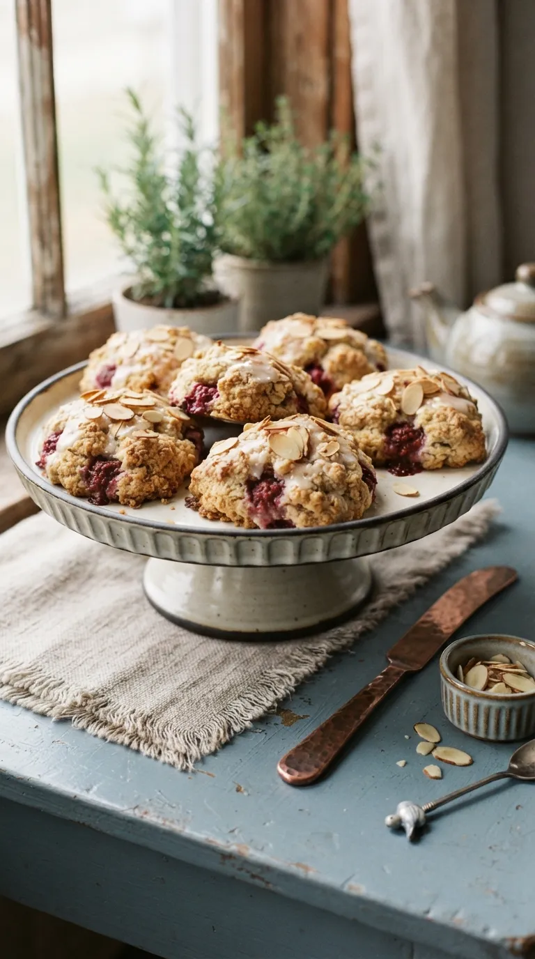 Aesthetic brunch spread ideas Raspberry Almond Scones