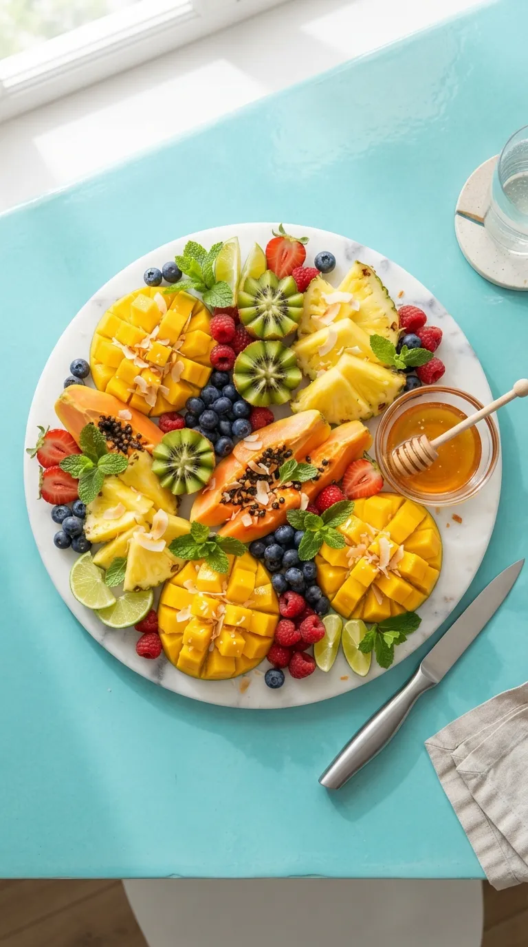 Aesthetic brunch spread ideas Tropical Fruit Platter