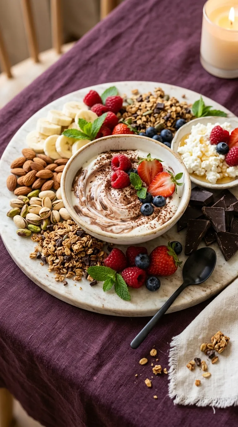 aesthetic high protein snack ideas Chocolate Berry Board