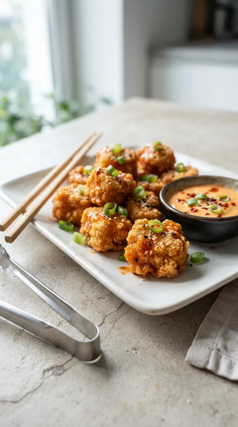 air fryer spicy bites recipes Sriracha Tofu Nuggets
