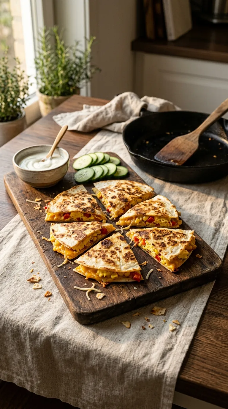 Breakfast ideas for kids Cheesy Breakfast Quesadillas