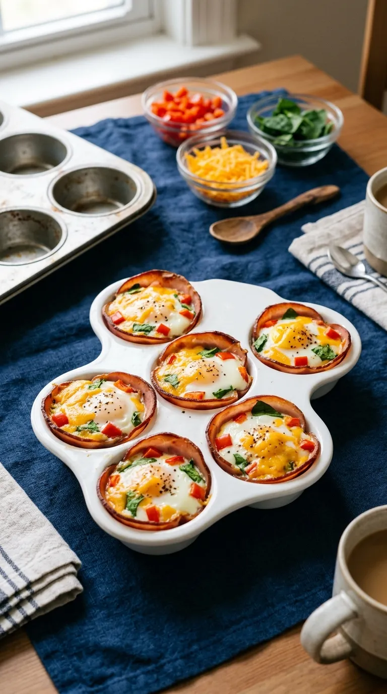 Breakfast ideas for kids Ham Egg Breakfast Cups