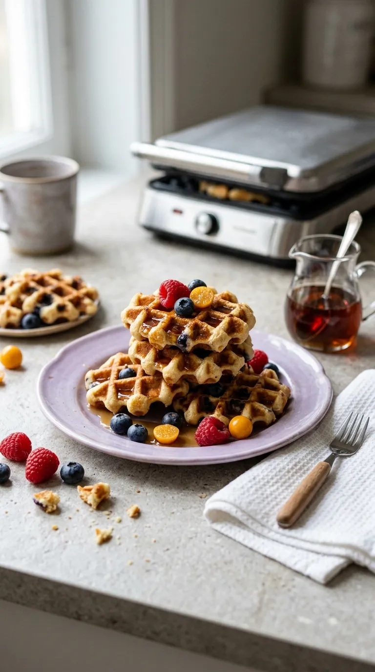 Breakfast ideas for kids Mini Berry Waffles