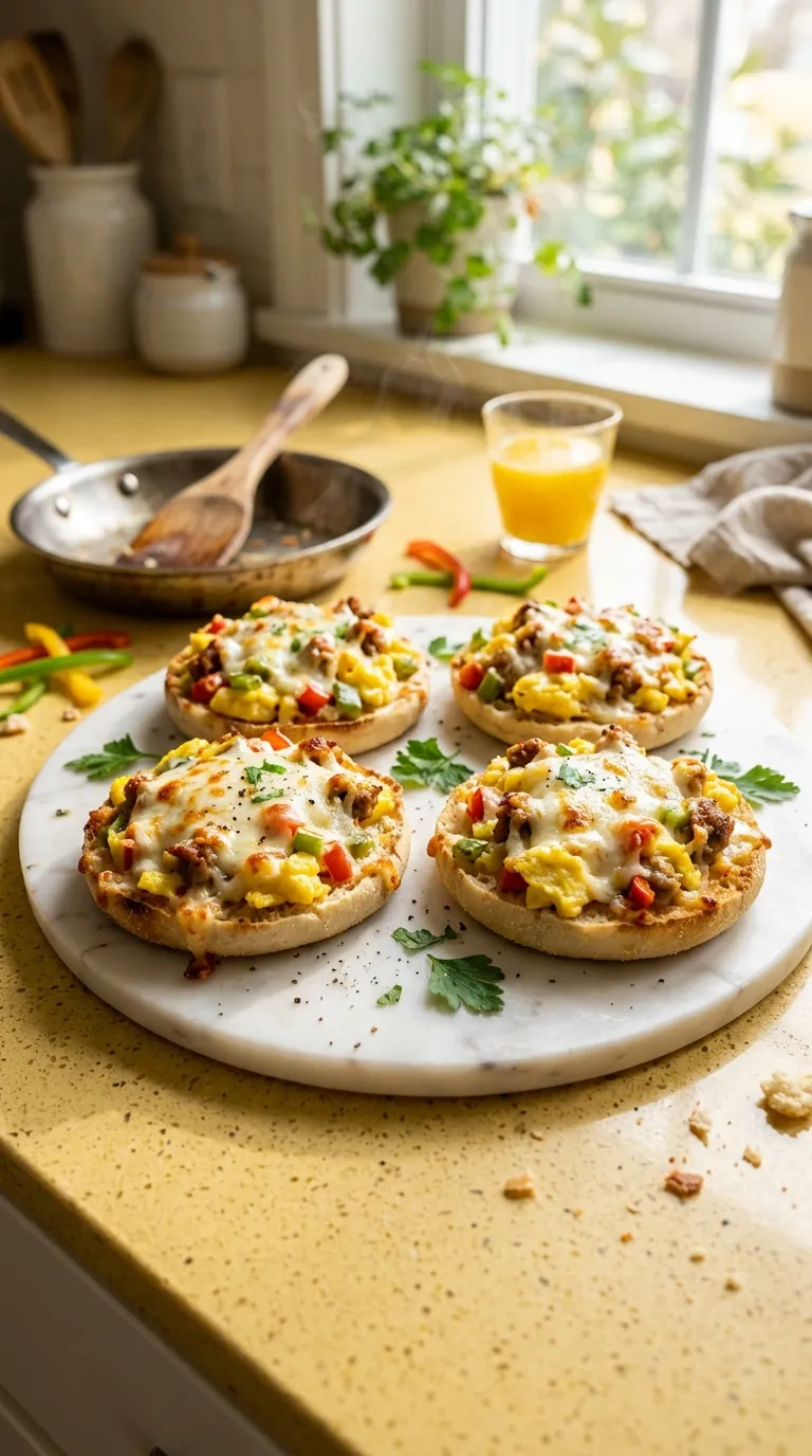 Breakfast ideas for kids Mini Breakfast Pizzas