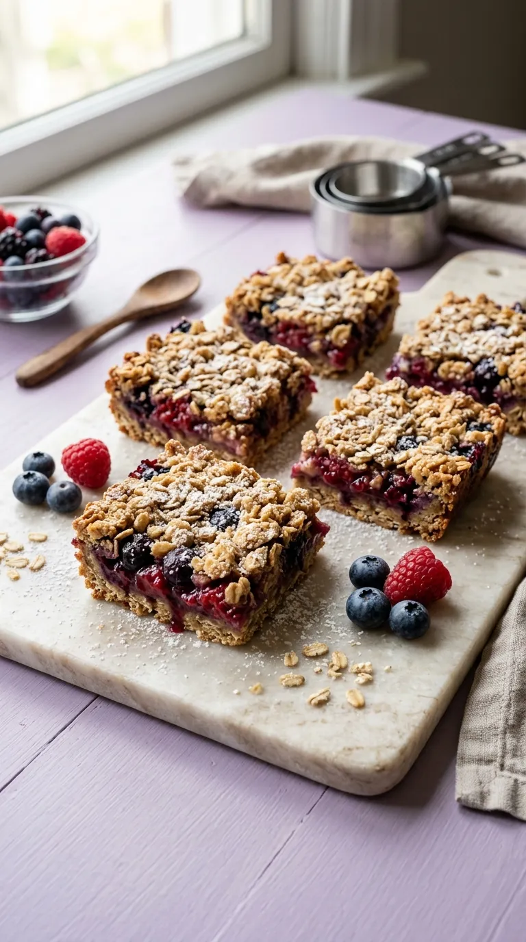 Breakfast ideas on a budget Berry Oat Breakfast Bars